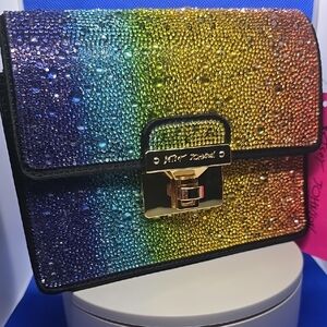 Betsey Johnson Rainbow Crystal Clutch